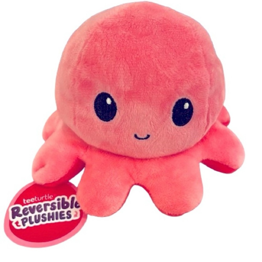 NWT- TeeTurtle - The Original Reversible Octopus Plushie -Light Pink + Dark Pink